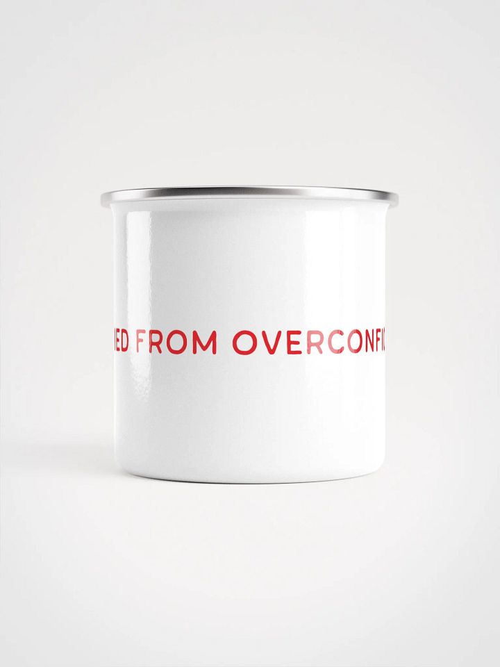 YOU DIED FROM OVERCONFIDENCE Metal Enamel Mug product image (2)