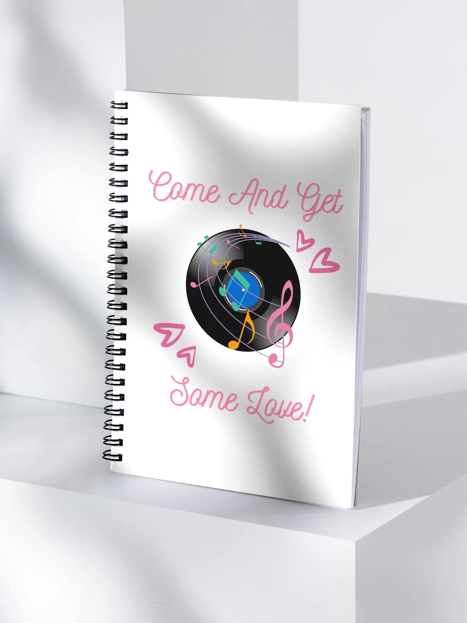 Come And Get Some Love - Funny Musical Valentine's Day Spiral Notebook product image (1)
