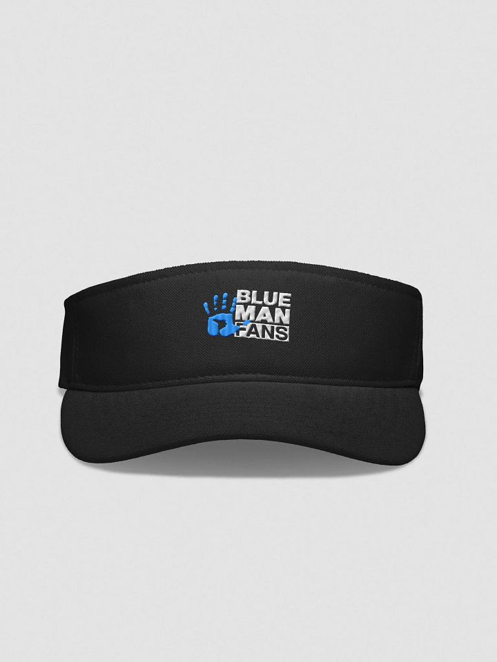 Blue Man Fans Hand Print Embroidered Visor Cap product image (1)