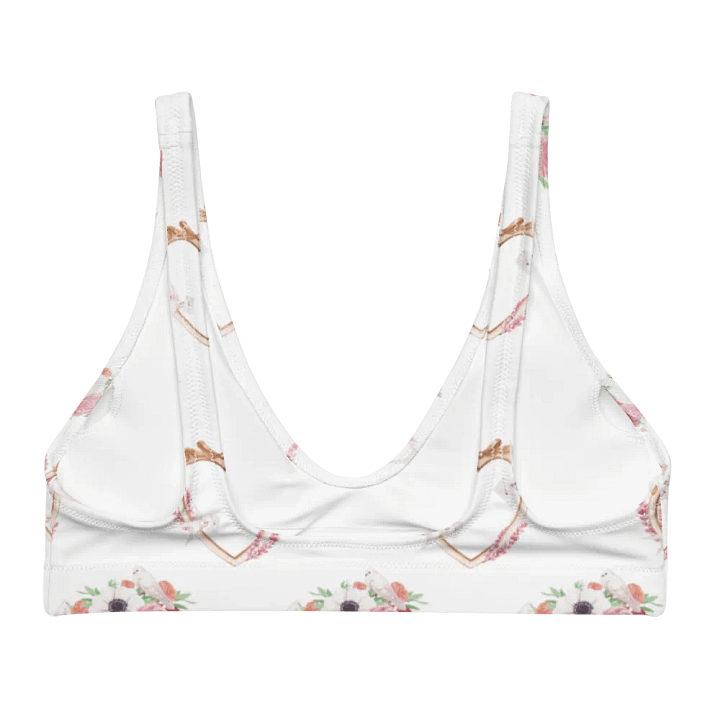 Watercolour Floral Pattern Padded Bikini Top - V5 product image (2)