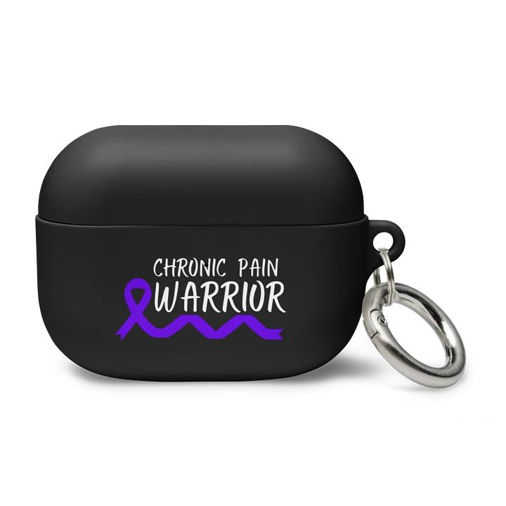 Chronic Pain Warrior Bottom Ribbon Airpods Case - White Print product image (1)