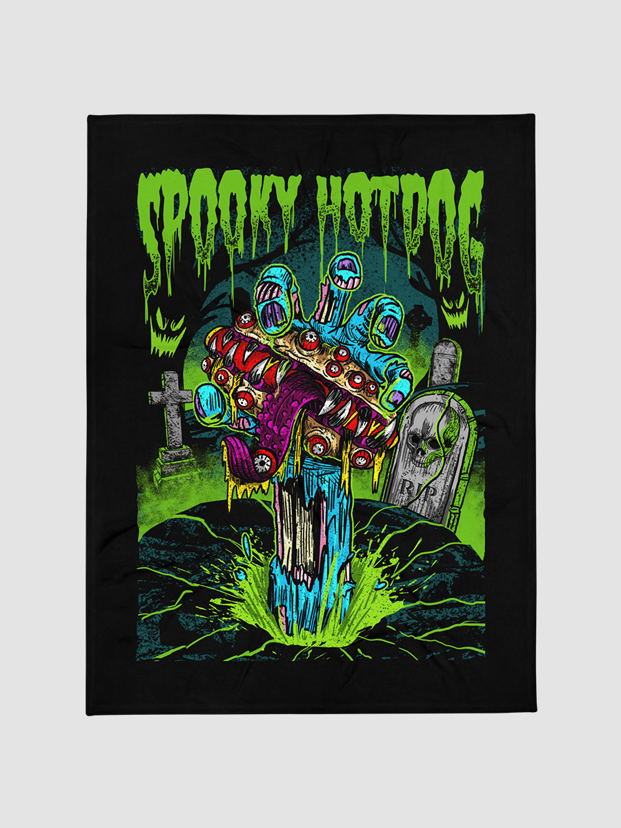 Spooky Hotdog Creature Feature Throw Blanket product image (2)