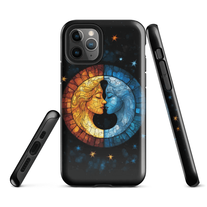 Celestial Sun & Moon Faces - Tough Phone Case product image (1)