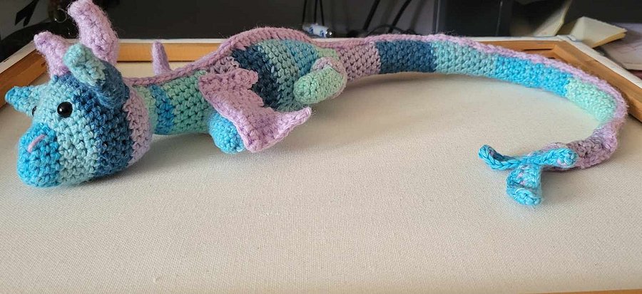 Large Plush Crochet Dragon product image (3)
