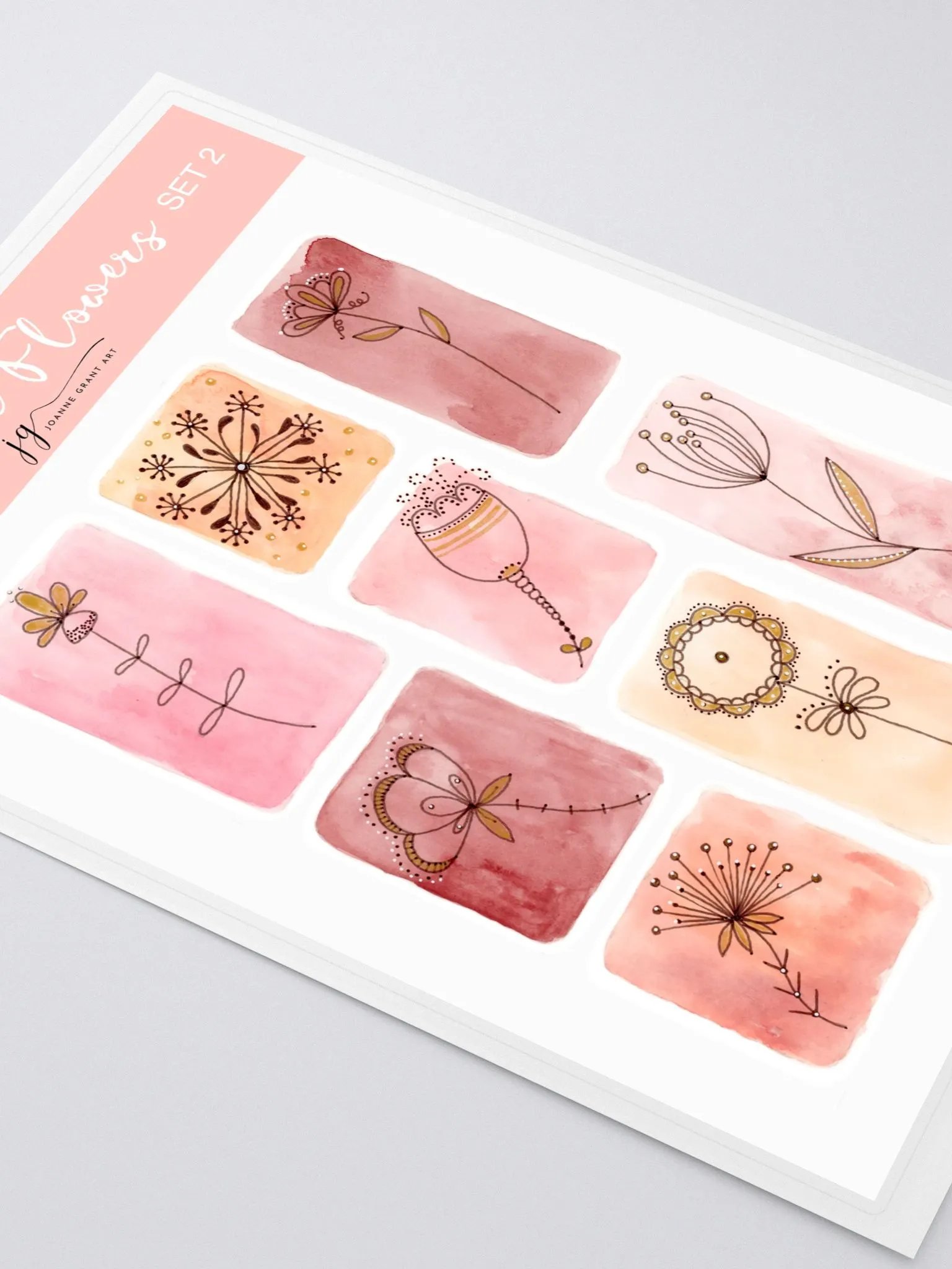 Flower Doodle Kiss Cut Stickers Set 2 product image (3)