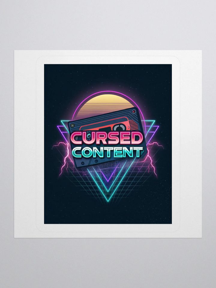 Cursed Content Retro Horror Cassette Sticker: Variant #2 product image (1)