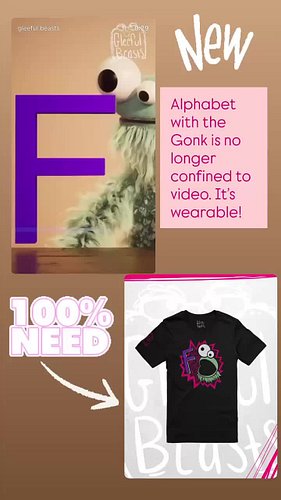Fashion meets chaos. Alphabet with the Gonk is now outside your screen & wearable! 👕💥

Soft. Lightweight. Fashionably unhinge...