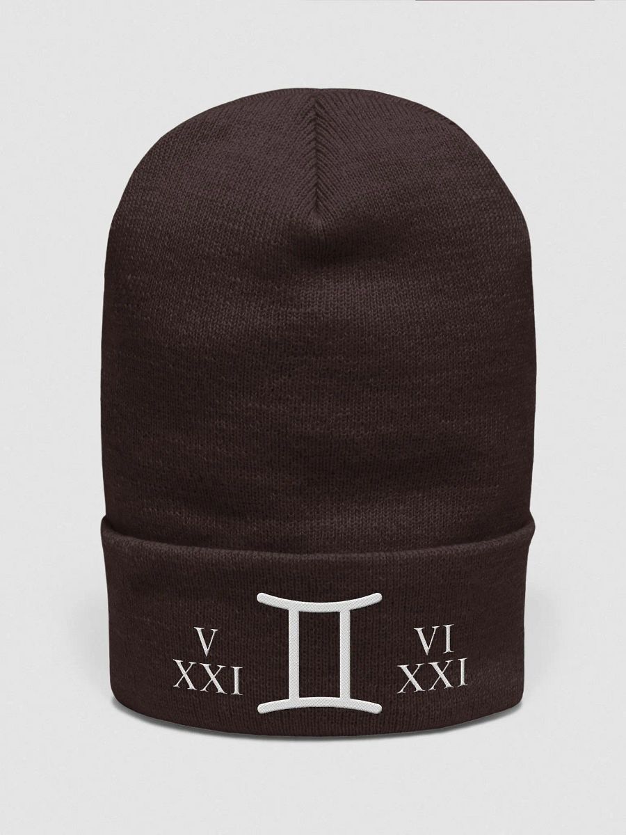 "Gemini Duality : Infinite Possibilities" Dynamic Motion Embroidered Beanie product image (1)
