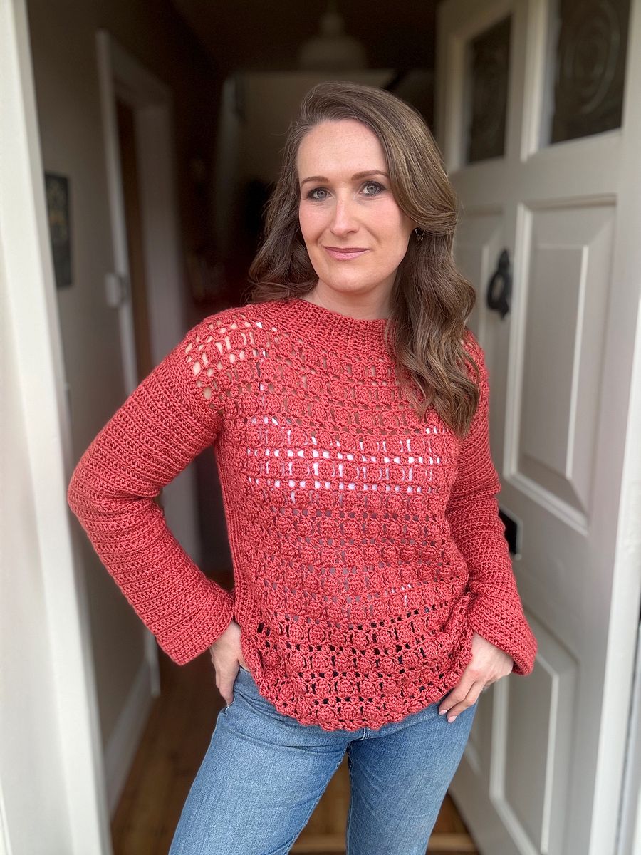 Textured Crochet Sweater Pattern / Florence Jumper Pattern / Crew Neck Sweater / Turtle Neck Pullover Pattern Pdf product image (4)