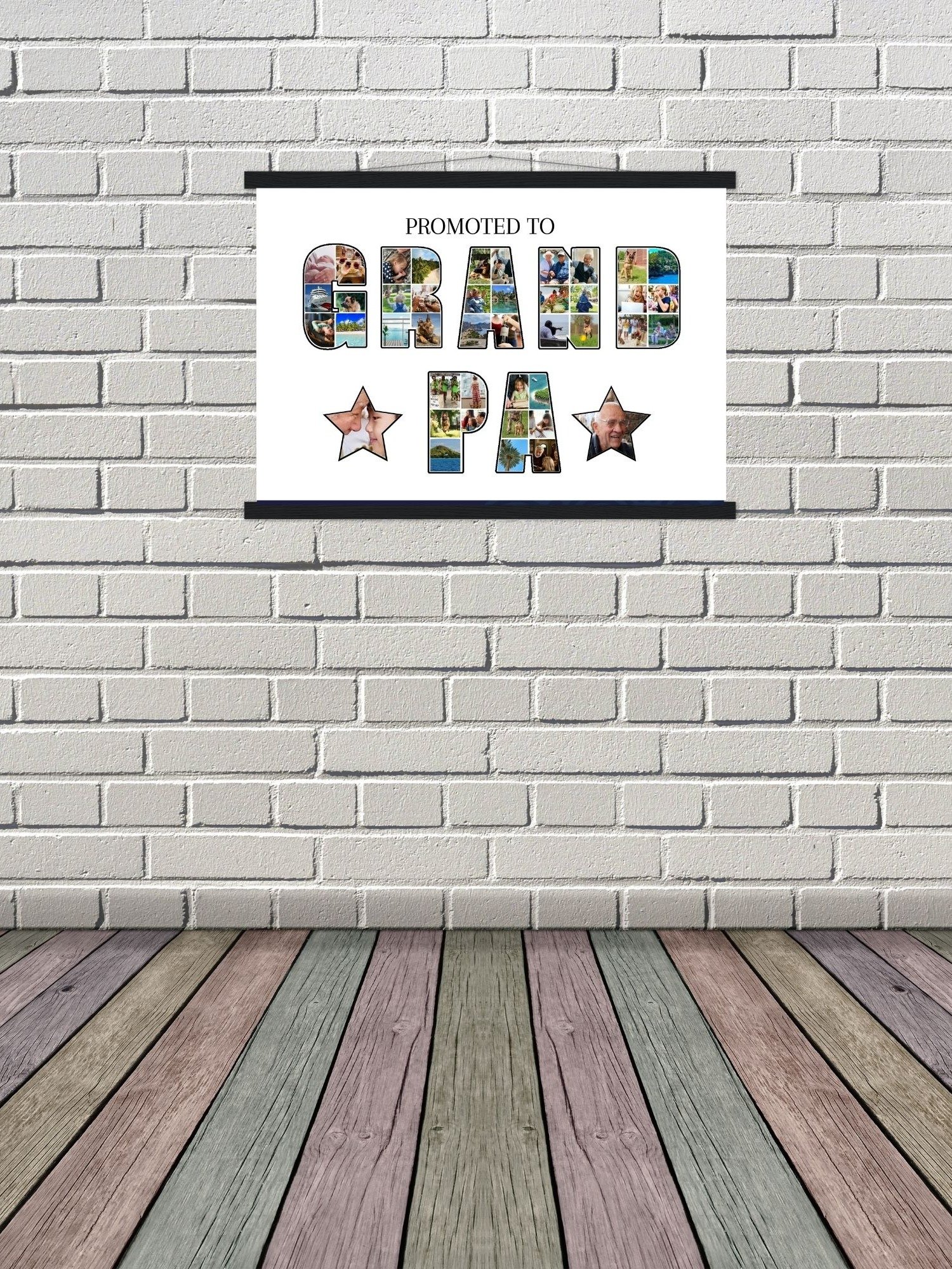 Promoted to Grandpa Photo Collage Canva Template product image (6)