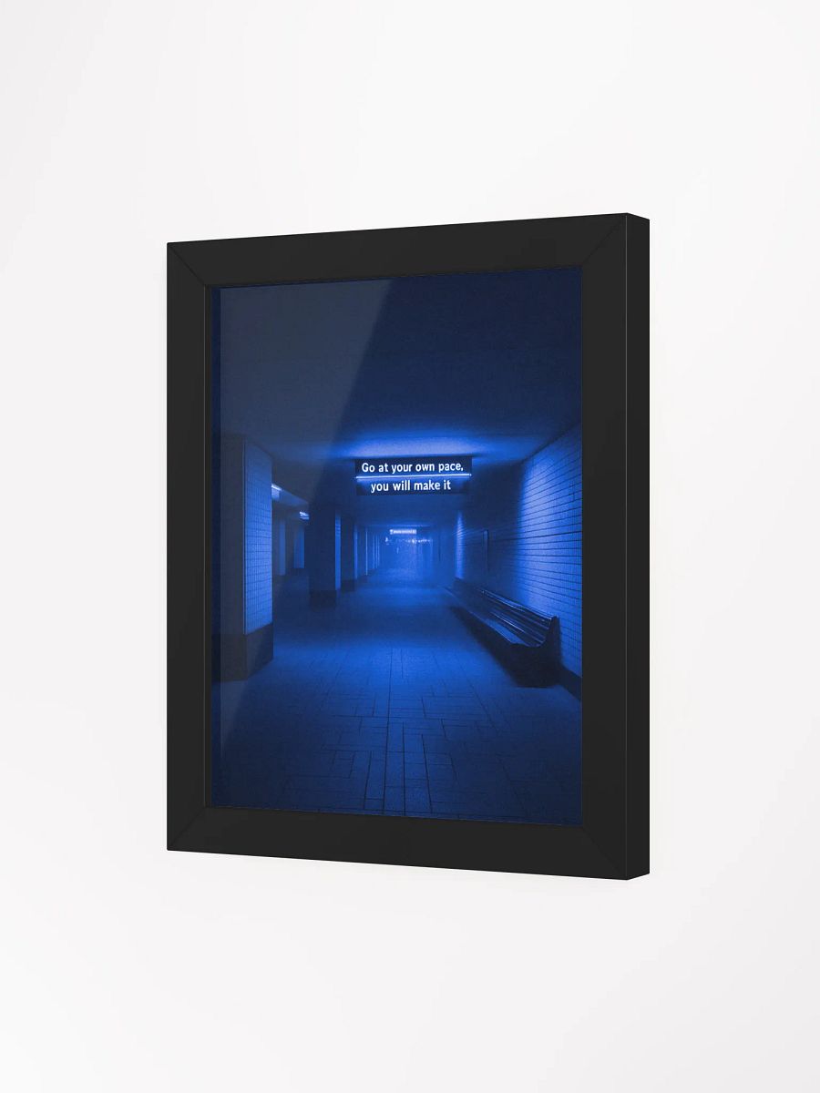 "Go at your own pace" Framed Poster product image (43)