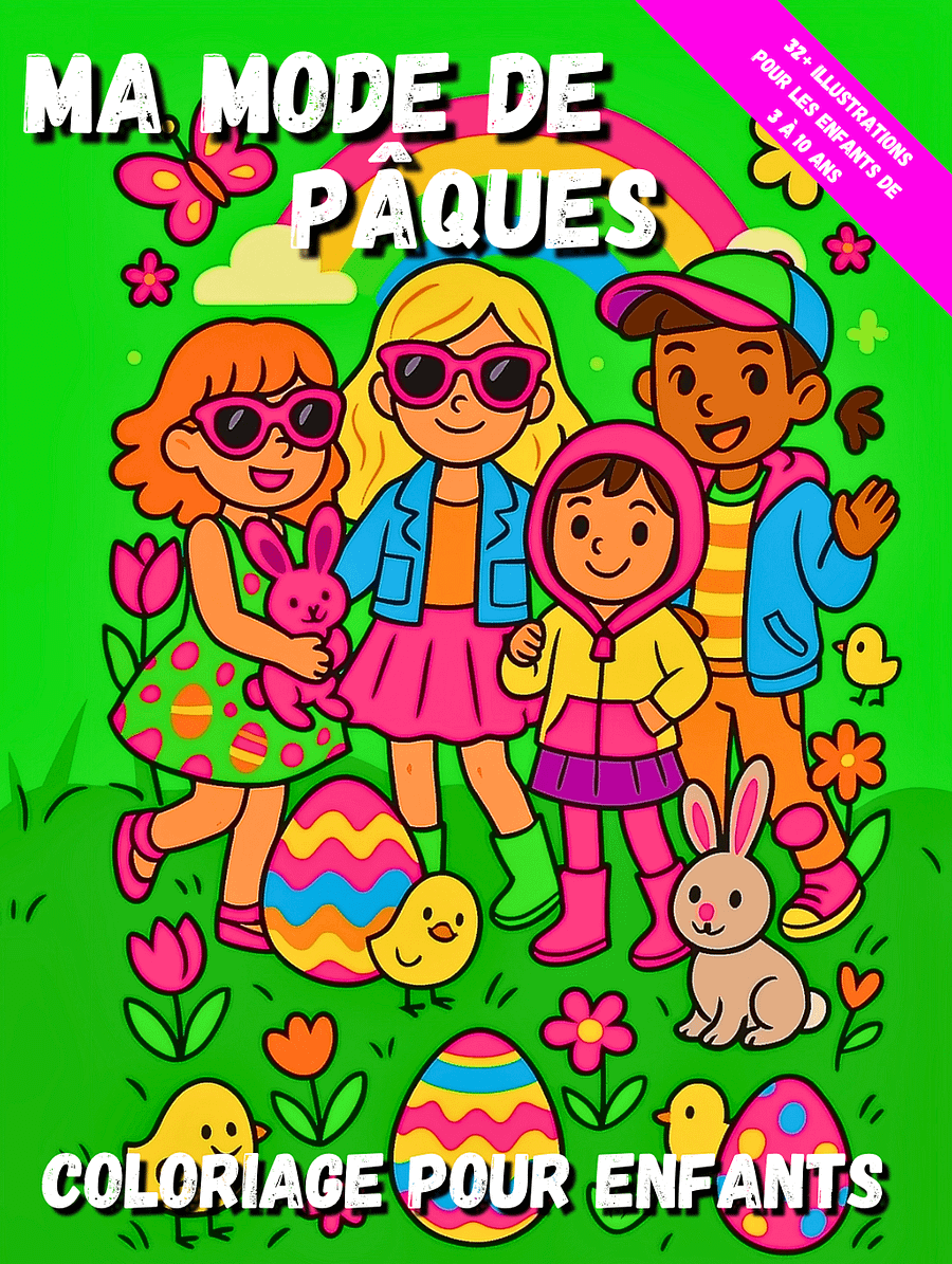 MA MODE DE PÂQUES: 40+ ILLUSTRATIONS DE MODE ENFANTINE POUR LES ENFANTS DE 3 À 10 ANS product image (1)