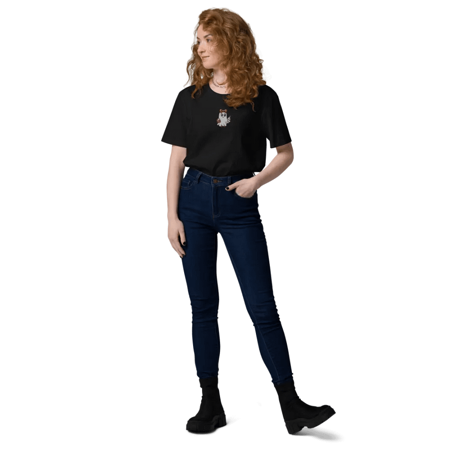 Stylish Ghost Embroidered Organic Cotton Regular Fit T-Shirt product image (7)