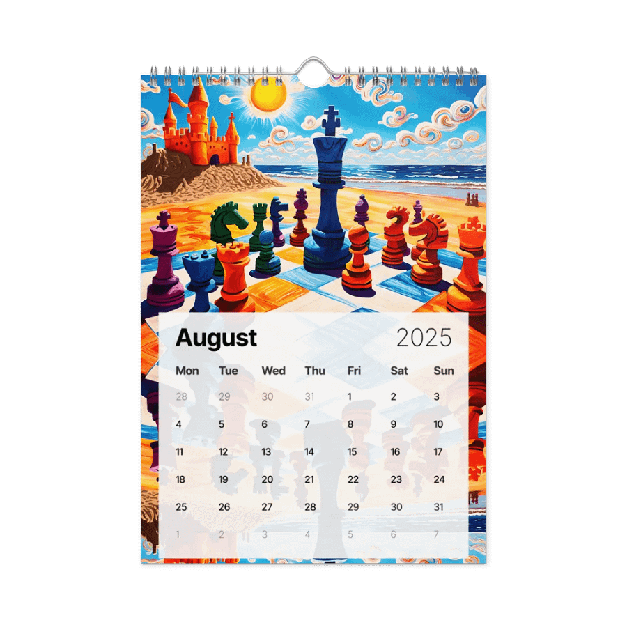 Chess Wall Calendar 2025 product image (6)