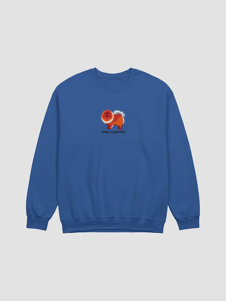 Shed Happens Sweatshirt (Embroidered) of a Pomeranian(Red) product image (4)