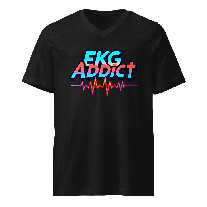 EKG Addict V-Neck Tee product image (1)