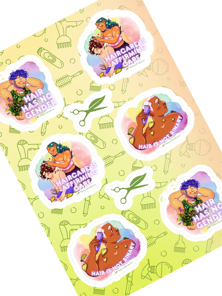 Hair ≠ Gender Sticker Sheet product image (1)