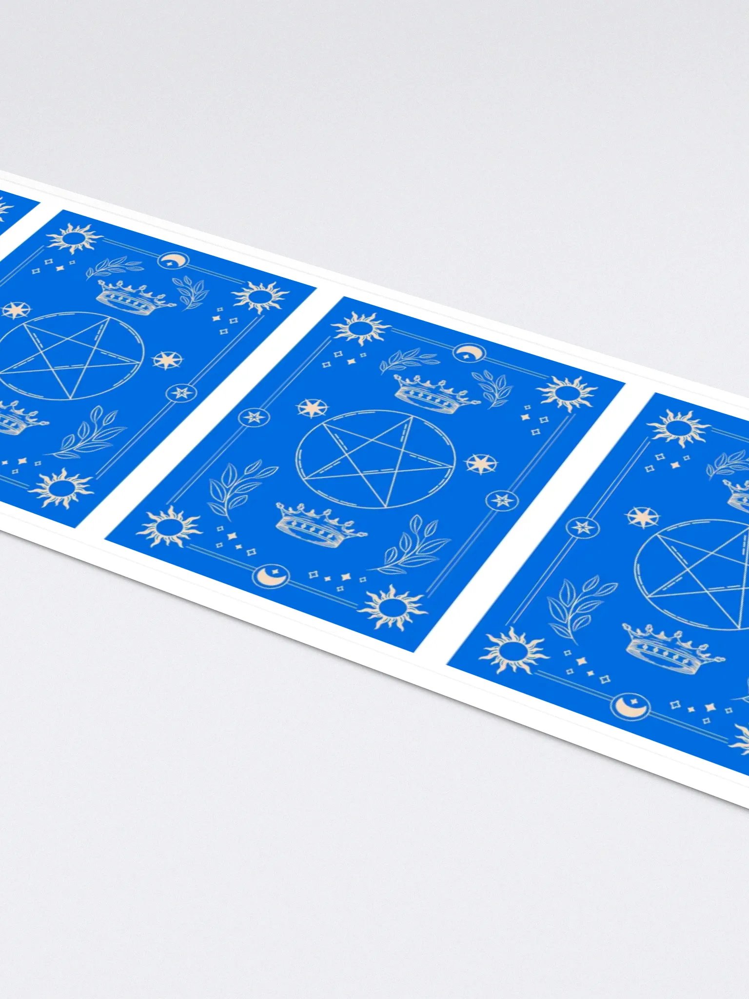 Crown and Pentagram Blue Tarot Card Sticker Set product image (4)