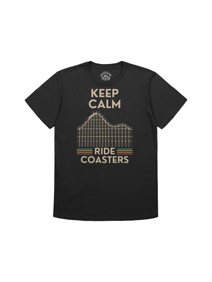Keep Calm Ride Coasters T-Shirt – Retro Theme Park Fan Tee product image (1)