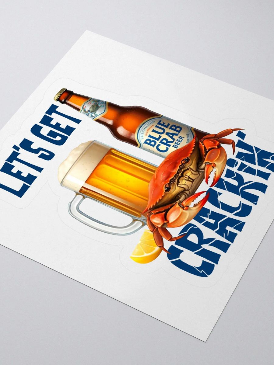 Let's Get Crackin' Crab and Beer Sticker product image (9)