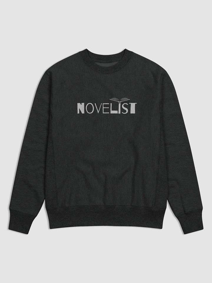 Novelist Silver Text Black Sweatshirt product image (1)