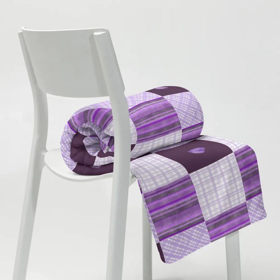Tranquil Purple Patchwork: Custom Throw Blanket product image (11)