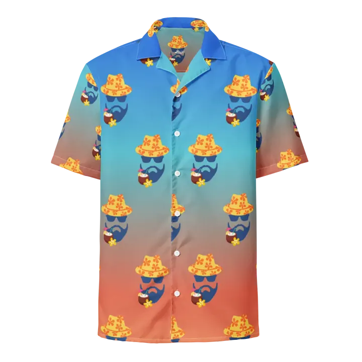 The Jon Hawaiian Shirt- Blue/Orange product image (1)