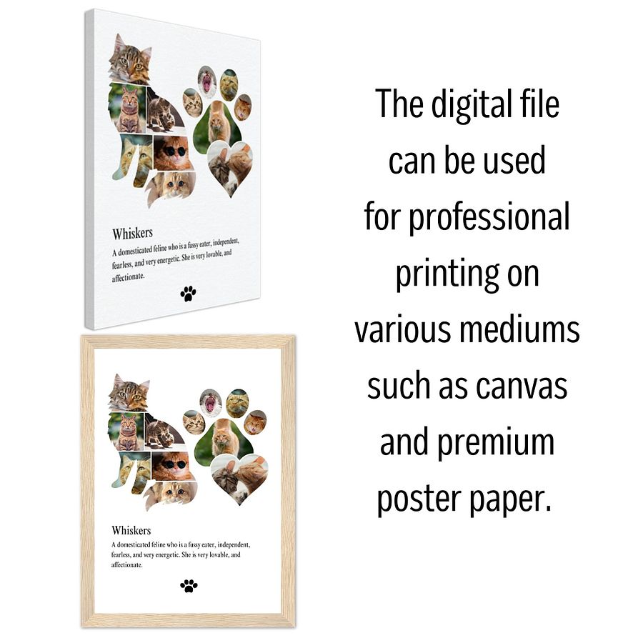 Cat Memorial Photo Collage Canva Template product image (5)