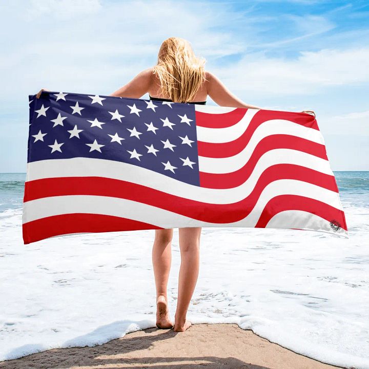 Patriotic Stars & Stripes Sublimated Towel product image (2)