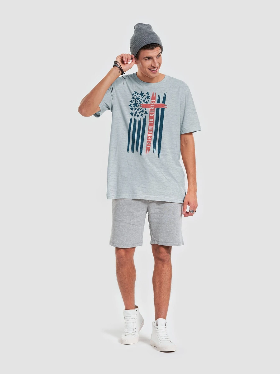 Freedom In Christ American Flag T-Shirt product image (3)