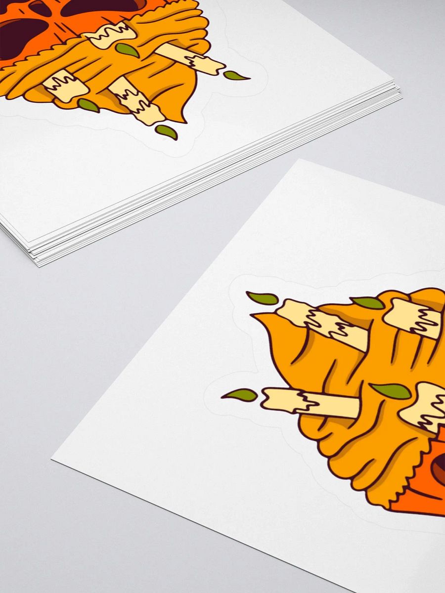 Scary Pumpkin Cupcake Halloween Funny Sticker product image (4)