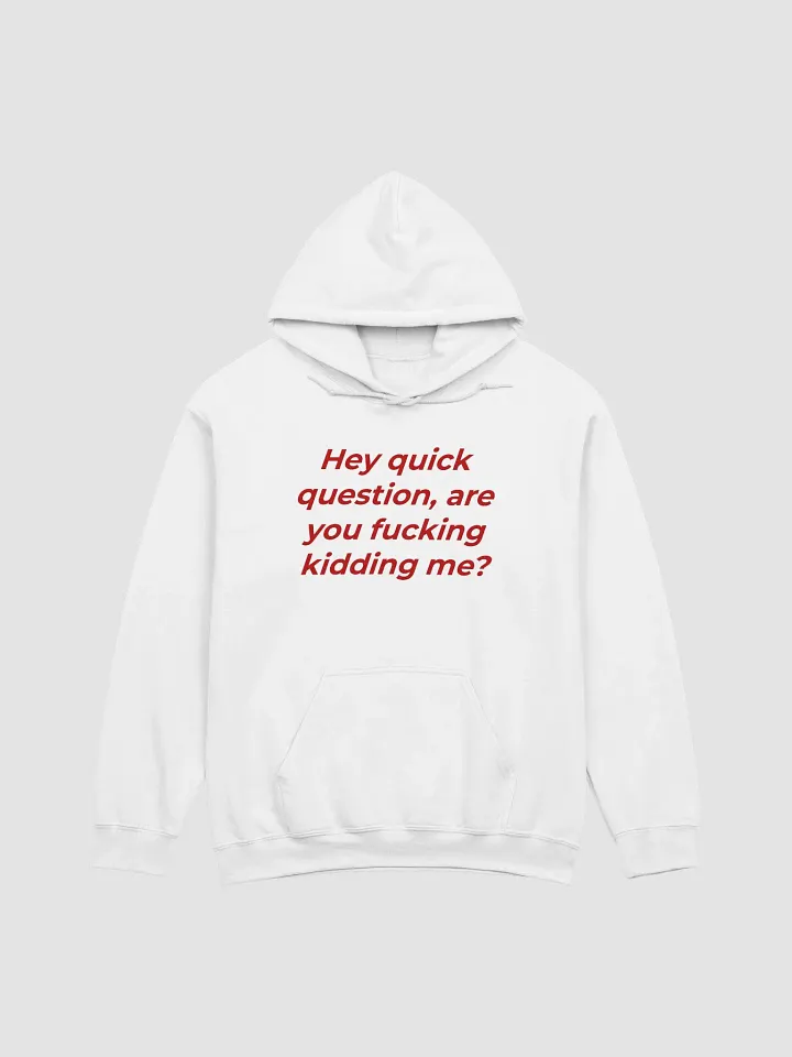 Hey Quick Question, Are You Fucking Kidding Me Hoodie product image (1)