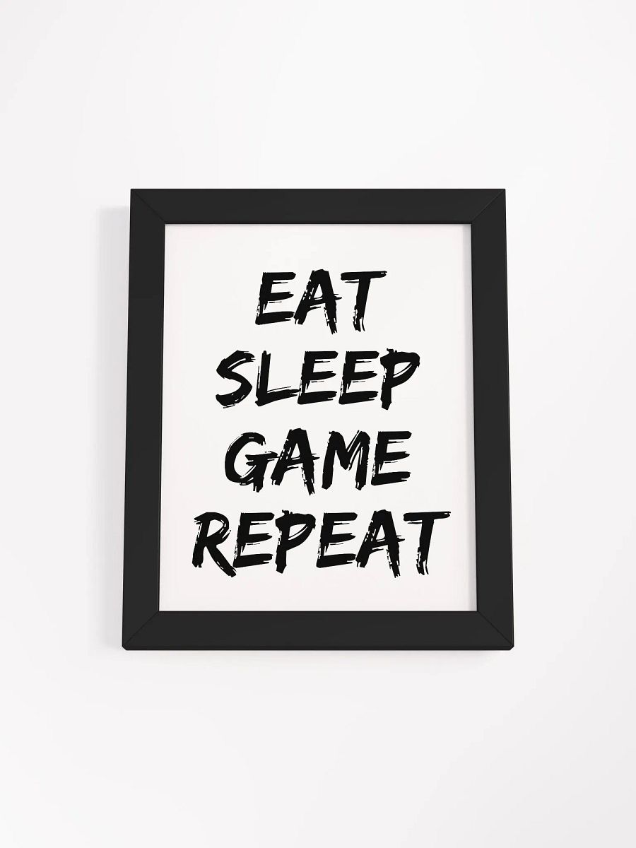 Eat Sleep Game Repeat Framed art product image (1)