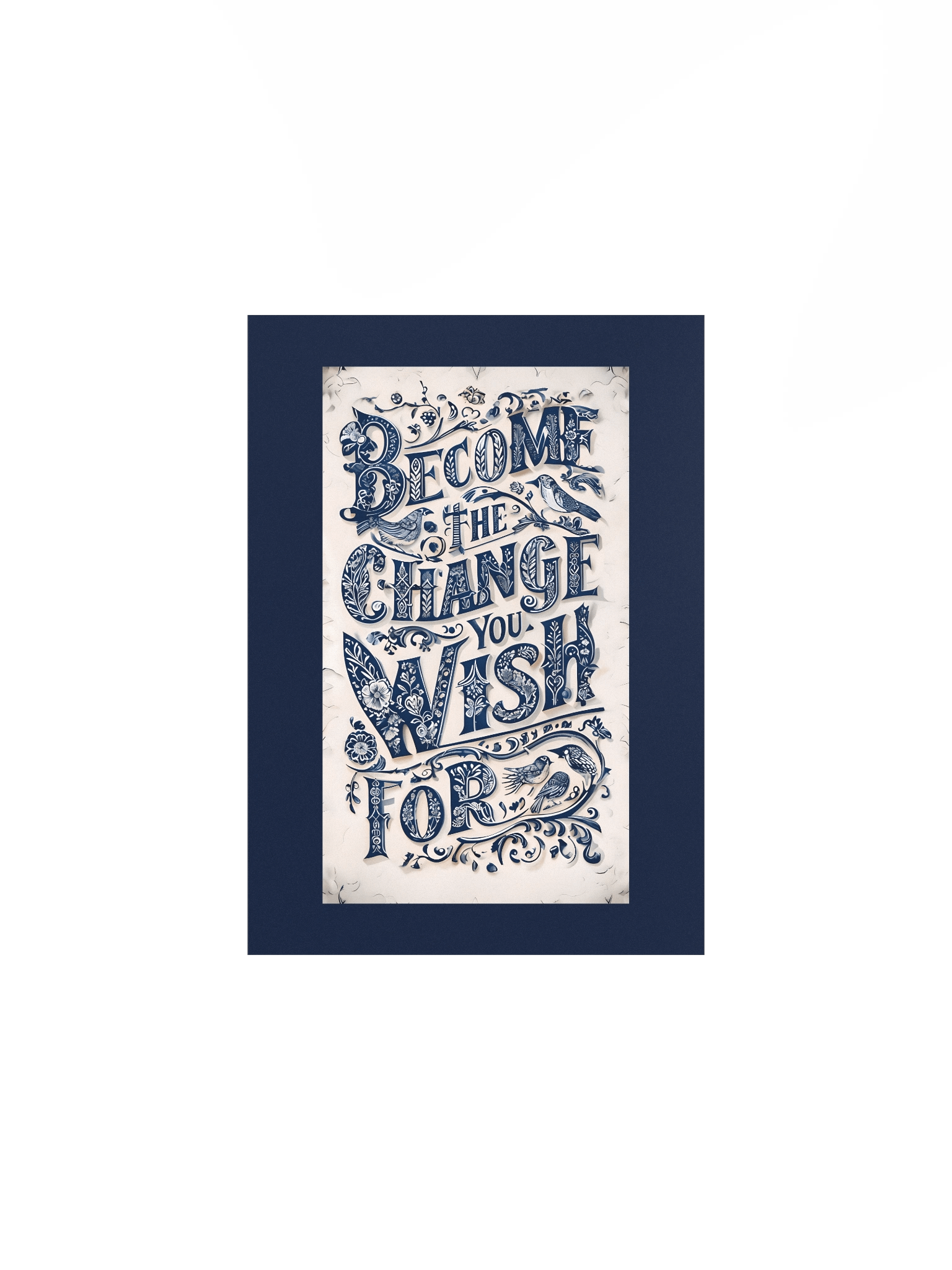 Become the Change You Wish For – Ornate Decorative Typography Poster product image (5)