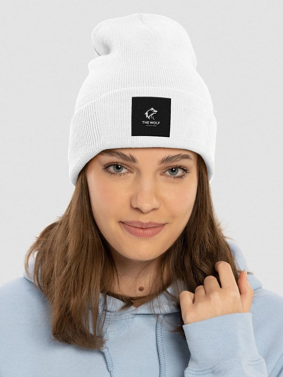 Wolf Logo White Beanie product image (3)