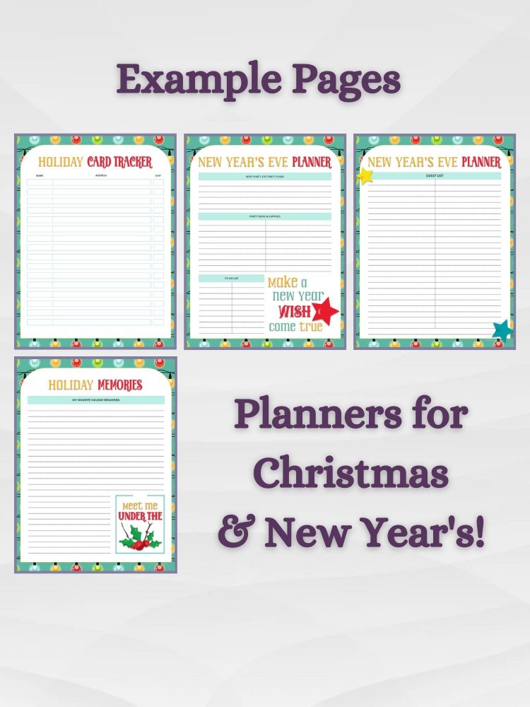 Printable Holiday Planner for Christmas and New Year's Eve product image (9)