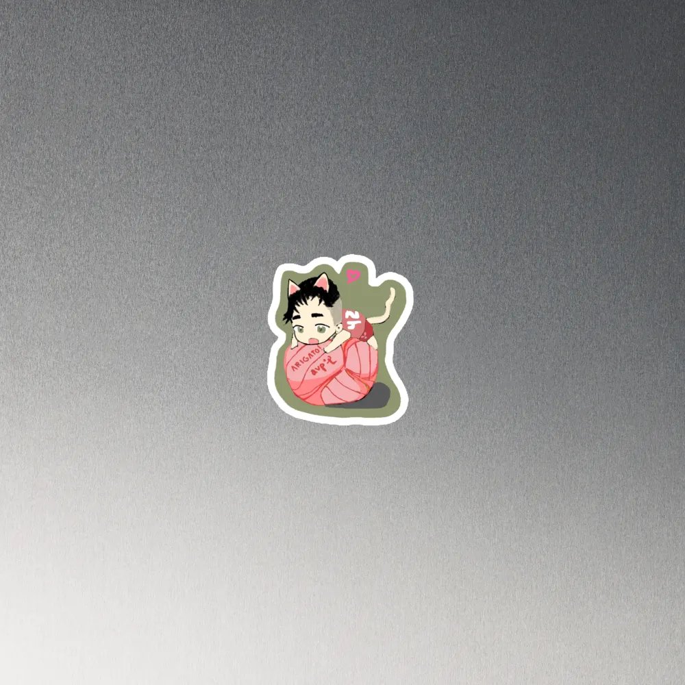 Love Arigato Neko Volleyball Magnet product image (4)