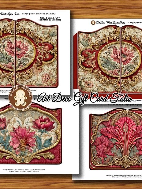 Art Deco Luxury Gift Card Folio Kit – Instant Download product image (3)