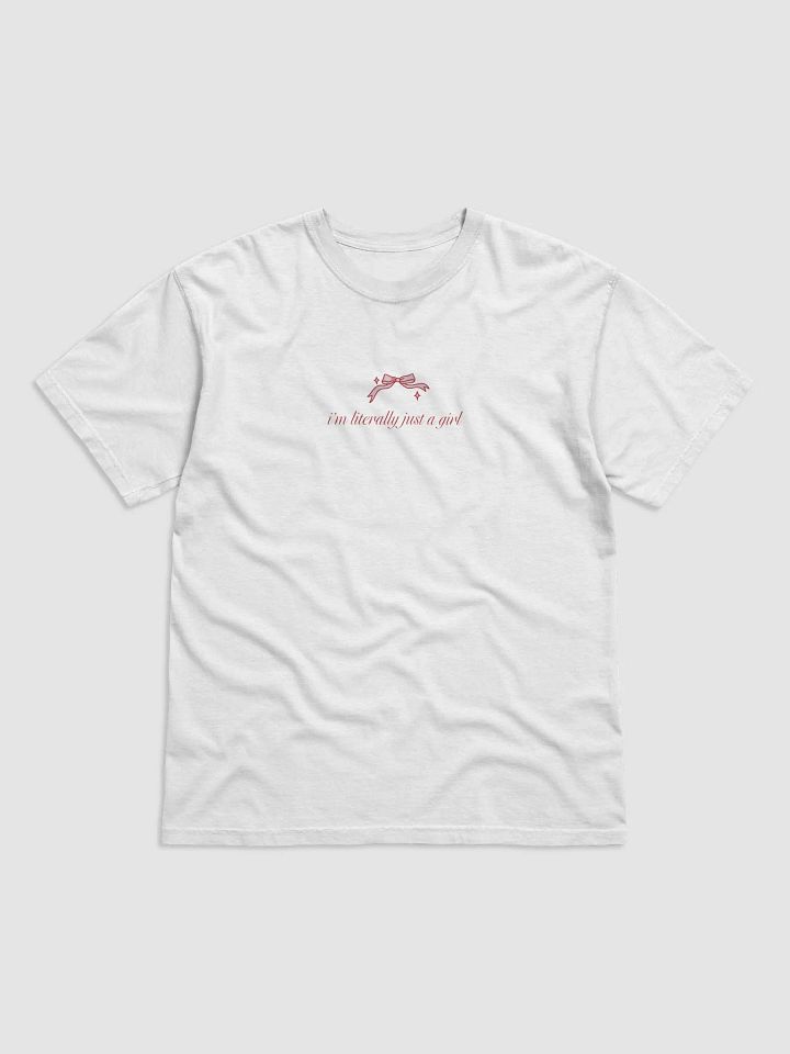 i'm literally just a girl printed shirt [red lettering] product image (2)