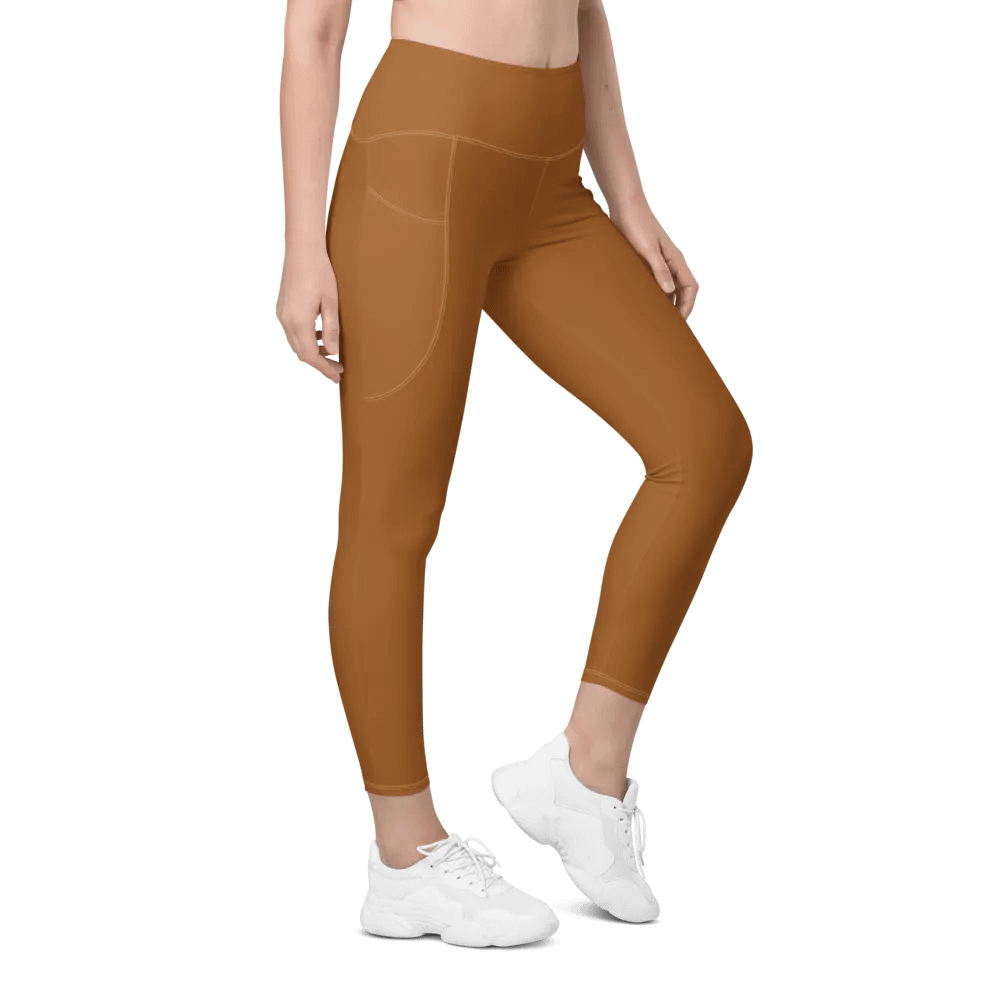 Brown Gold Leggings with Pockets product image (8)