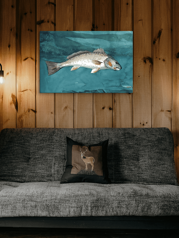 Channel Bass Watercolor Canvas Print product image (2)