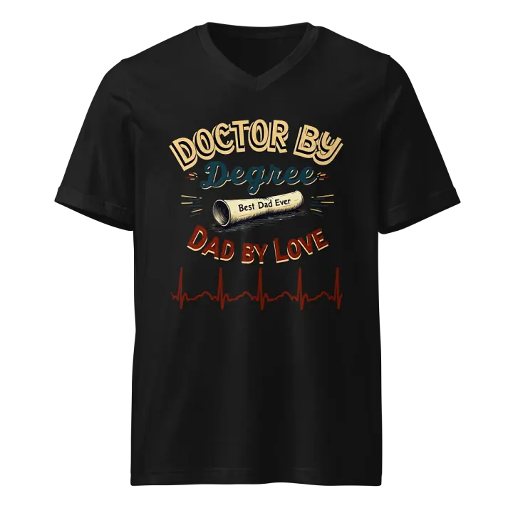 Doctor by Degree, Dad by Love V-Neck T-Shirt product image (1)