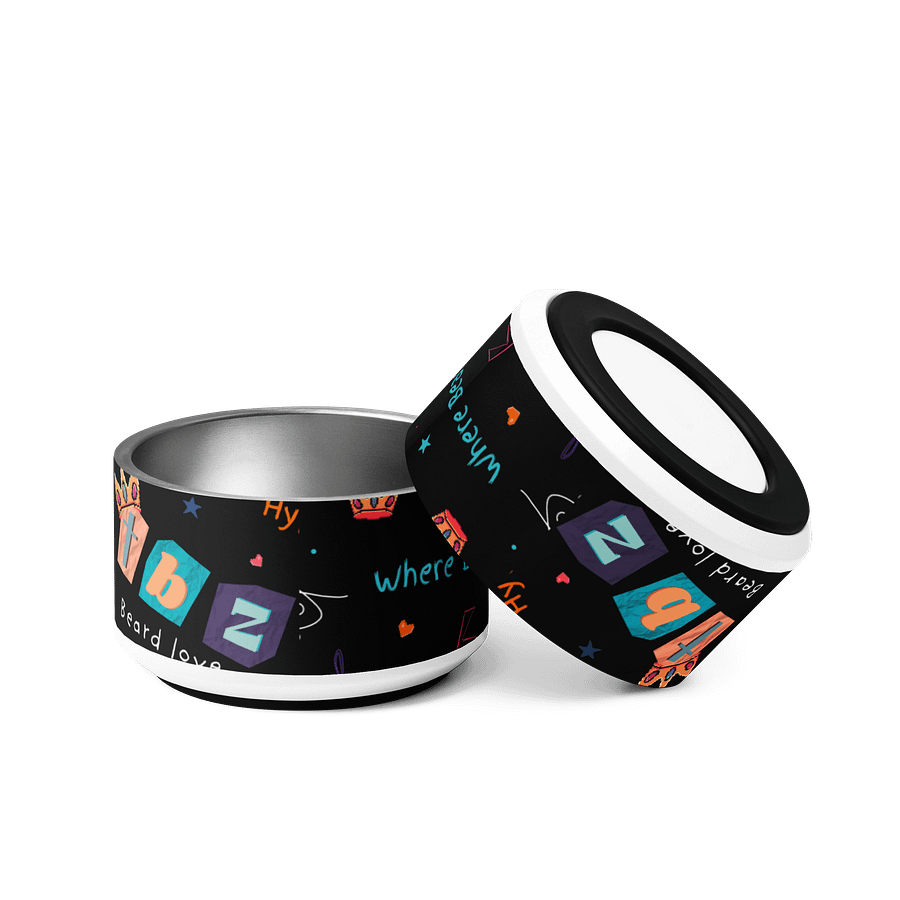 Doodle Pattern Stainless Steel Pet Bowl product image (5)