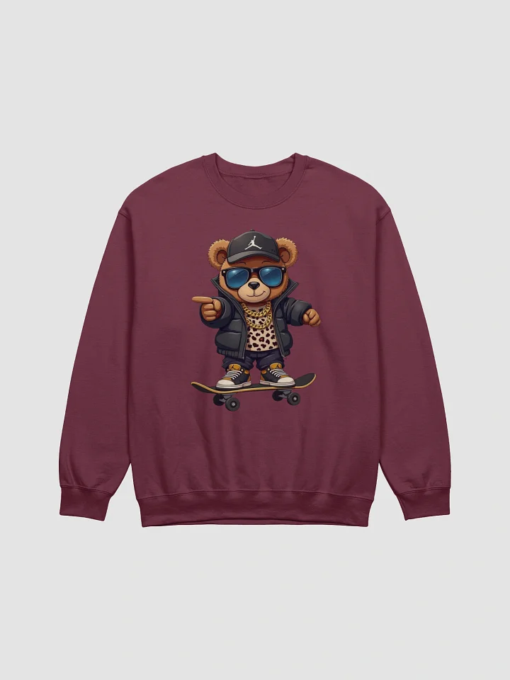 Trendy Bear Skateboard Crewneck Sweatshirt product image (2)