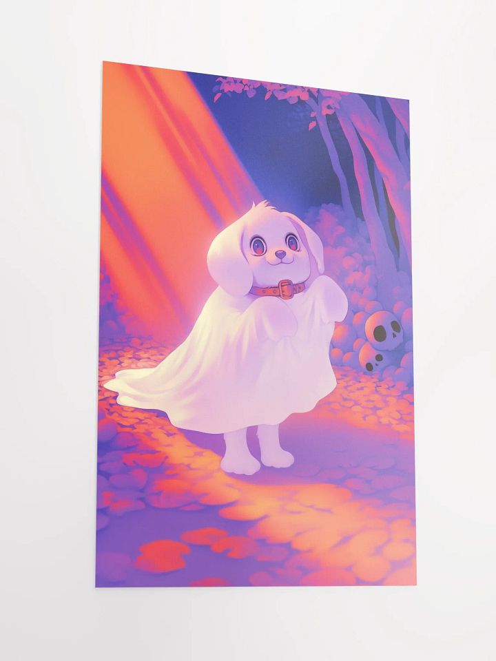 Whimsical Ghost Dog Poster product image (2)