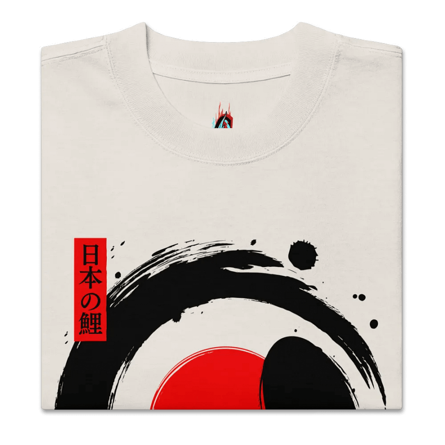 Black Koi Japanese Enso Ink - Oversized Tee product image (9)