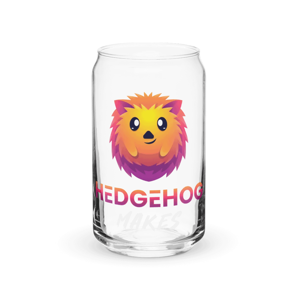Hedgehog Makes Glass Can Cup product image (1)