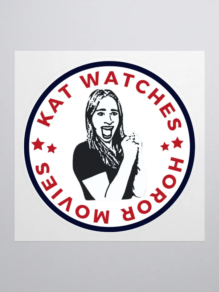 Kat Watches Horror Movies Sticker product image (1)