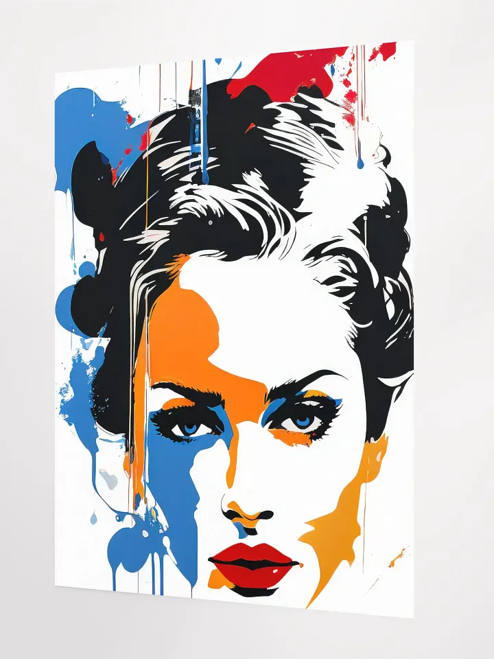 Abstract Woman v8 - Girly - Vintage Style Poster - Medium Size 18x24 Inches product image (2)