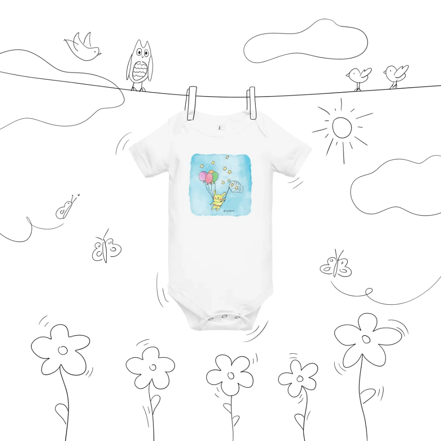 Starry Bunny Baby Onesie product image (9)